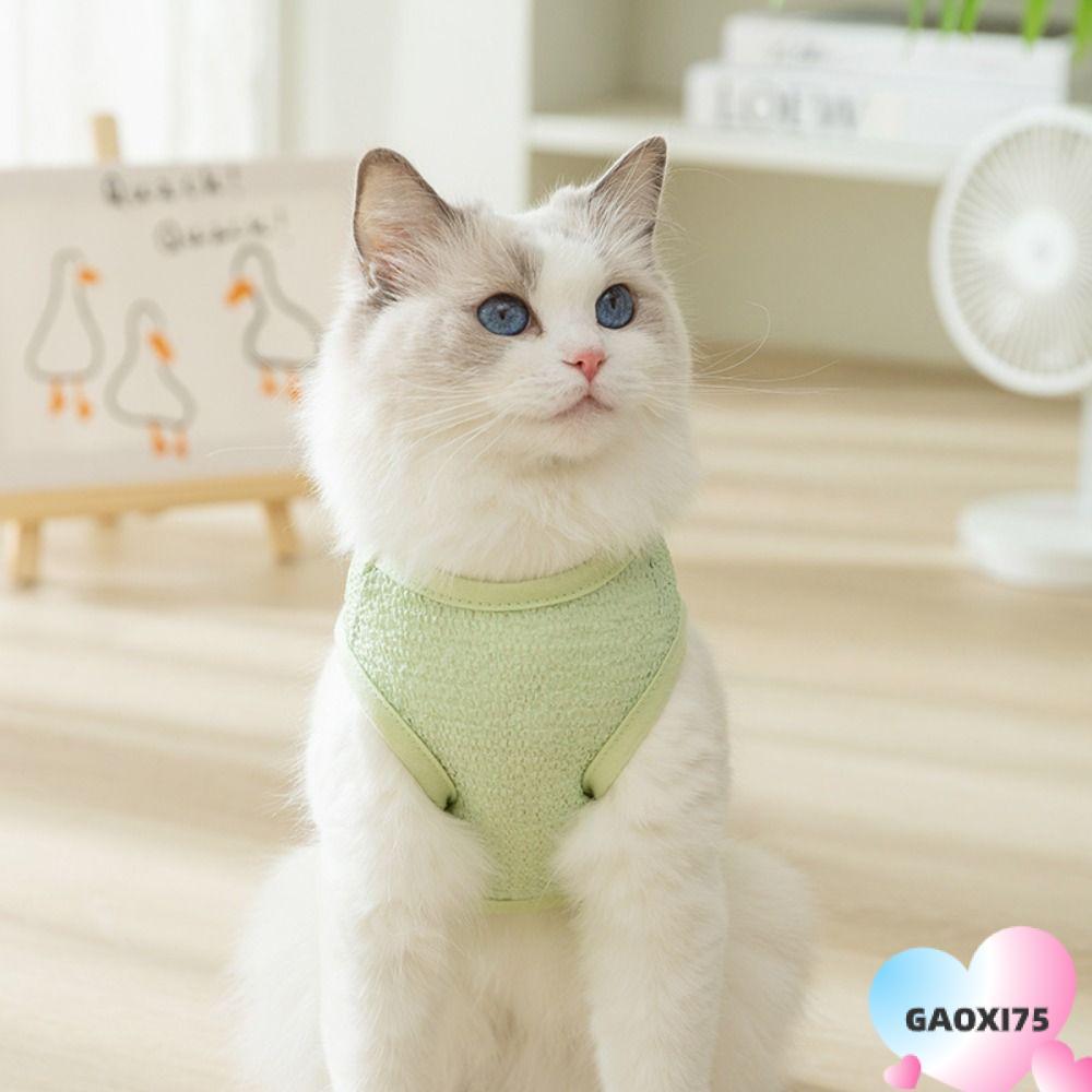 GOXI75 เสื้อกั๊กสัตว์เลี้ยง, Bear Patch Traction Dog Tank Top, Cute Soft Breathable Cat Cooling T-sh