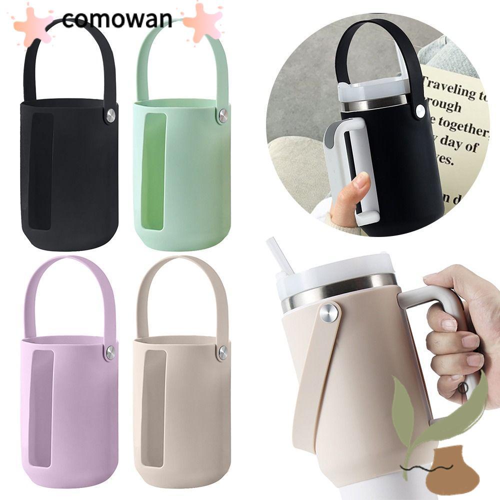 COMOWAN ถ้วย, ถ้วยซิลิโคน, ขวดน้ํา Carrier กระเป๋าพร้อมที่จับ Camping Drinkware อุปกรณ์เสริมถุงน้ําสําหรับถ้วย 40oz