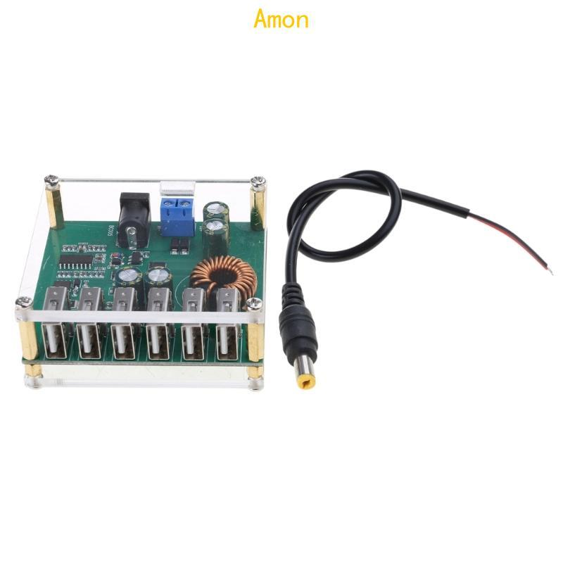 Amon 6USB DCBuck Converter โมดูลจ่ายไฟ 6 พอร์ตเอาต์พุต USB สําหรับแหล่งจ่ายไฟเสถียรและโมดูลชาร์จหลาย