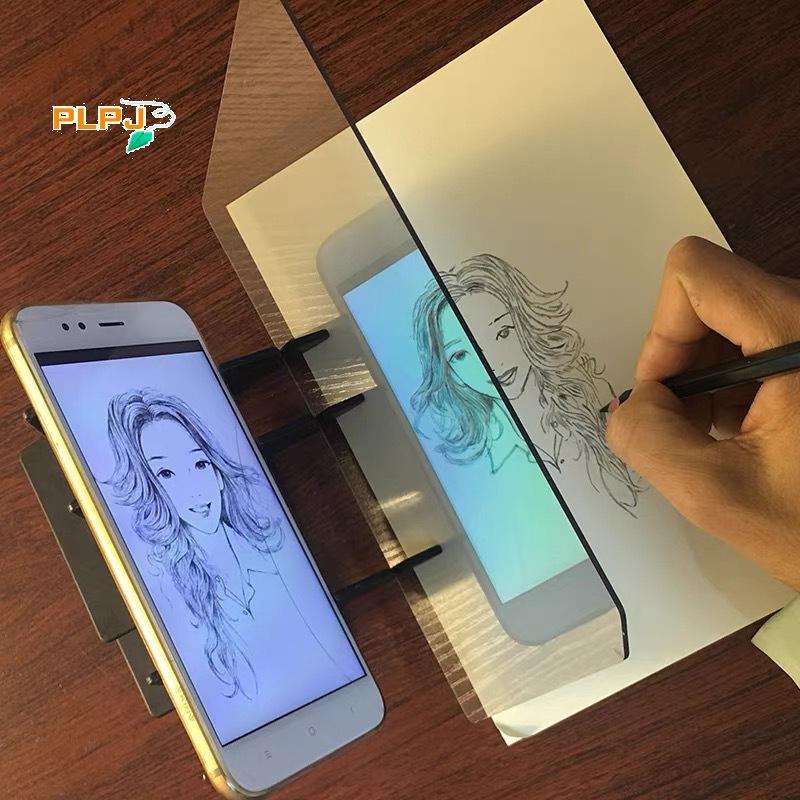 PLPJ Optical Clear Drawing Board, Portable Optical Tracing Board Image Draw Board Tracing Drawing Pr