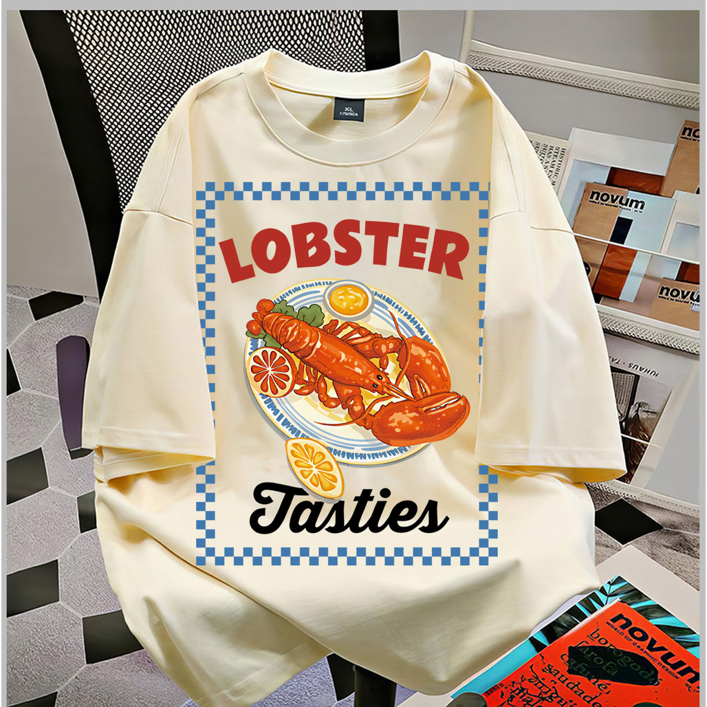 COD (Ho Chi Minh) เสื้อยืดพิมพ์ลาย lotto สไตล์สตรีทอเมริกัน โอเวอร์ไซส์ unisex เหมาะสําหรับหน้าร้อน 