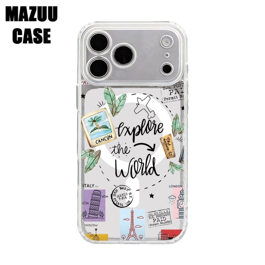 เคสไอโฟน แม่เหล็กใส TPU ครอบเลนส์เต็มตัว