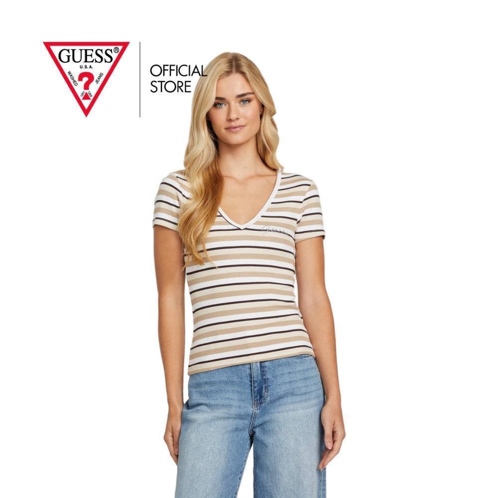 GUESS WOMEN เสื้อยืด รุ่น QBVP09KB9E0  สีน้ำตาล