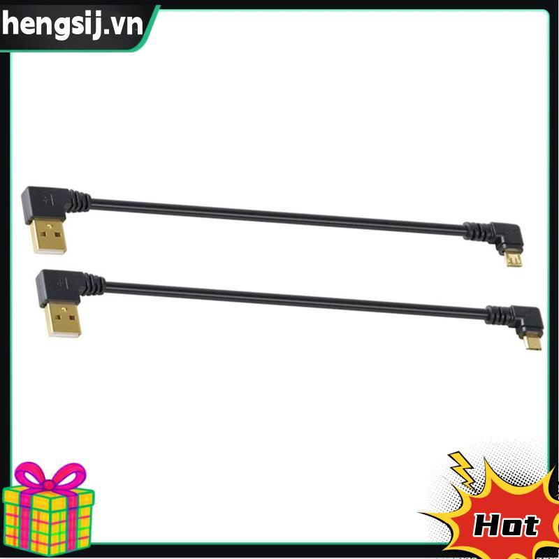 ชุบทอง 15 ซม.สั้น 90 องศา USB 2.0 1 ม. สั้น 90 องศา USB 2.0 ถึง Micro USB สายชายชุบ
