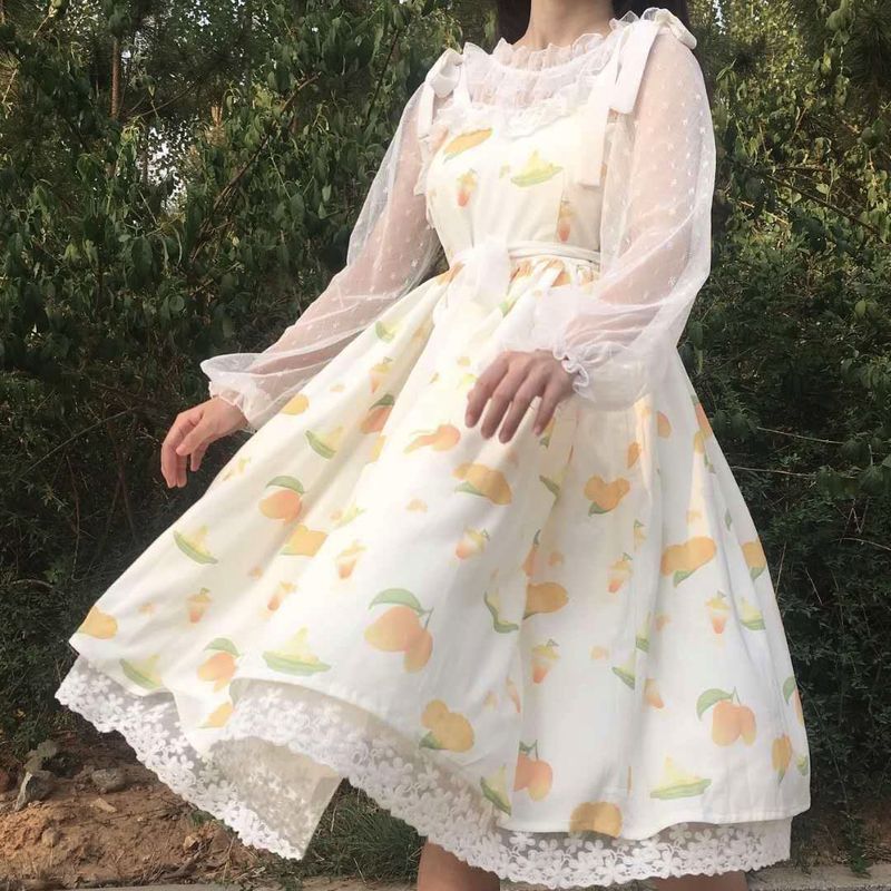 แนะนํา [Full Style] lolita Sling Dress Sweet Ice jsk Original lolita Dress