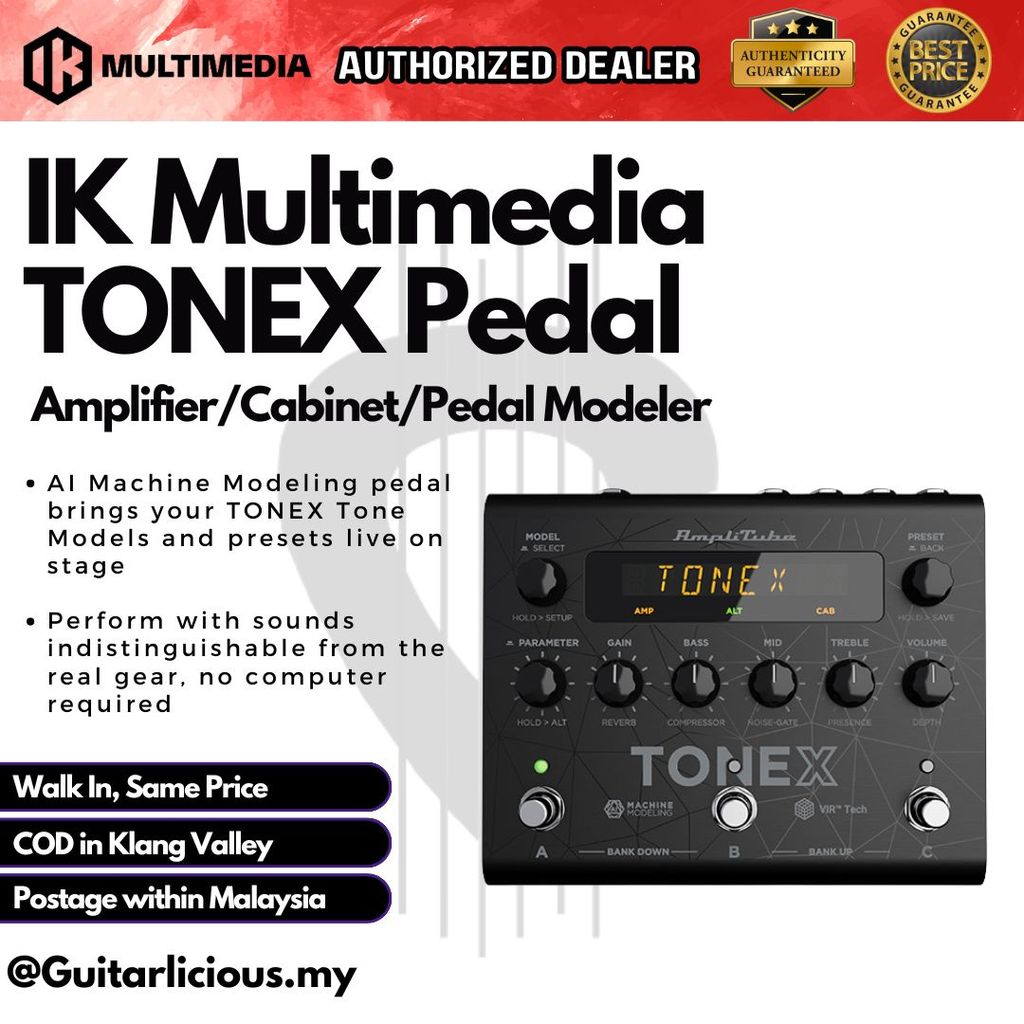 เครื่องขยายเสียงคันเหยียบ IK Multimedia TONEX/ตู้/ตัวจําลอง