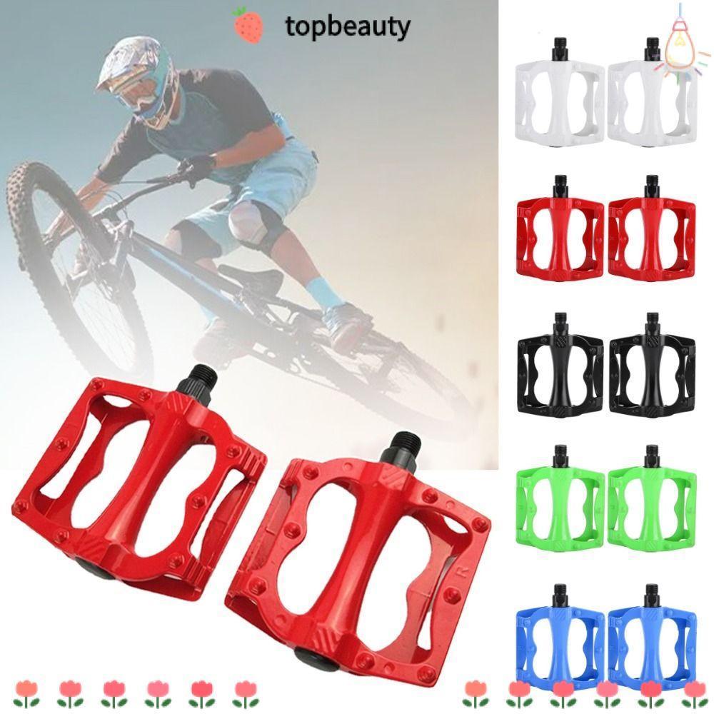 TOPBEAUTY จักรยานเหยียบ, Widen Aluminium Alloy Mountain Bike Pedals, สีสันเปลี่ยน Anti-slip อุปกรณ์เสริมจักรยานเท้า Plat กลางแจ้งและกีฬา