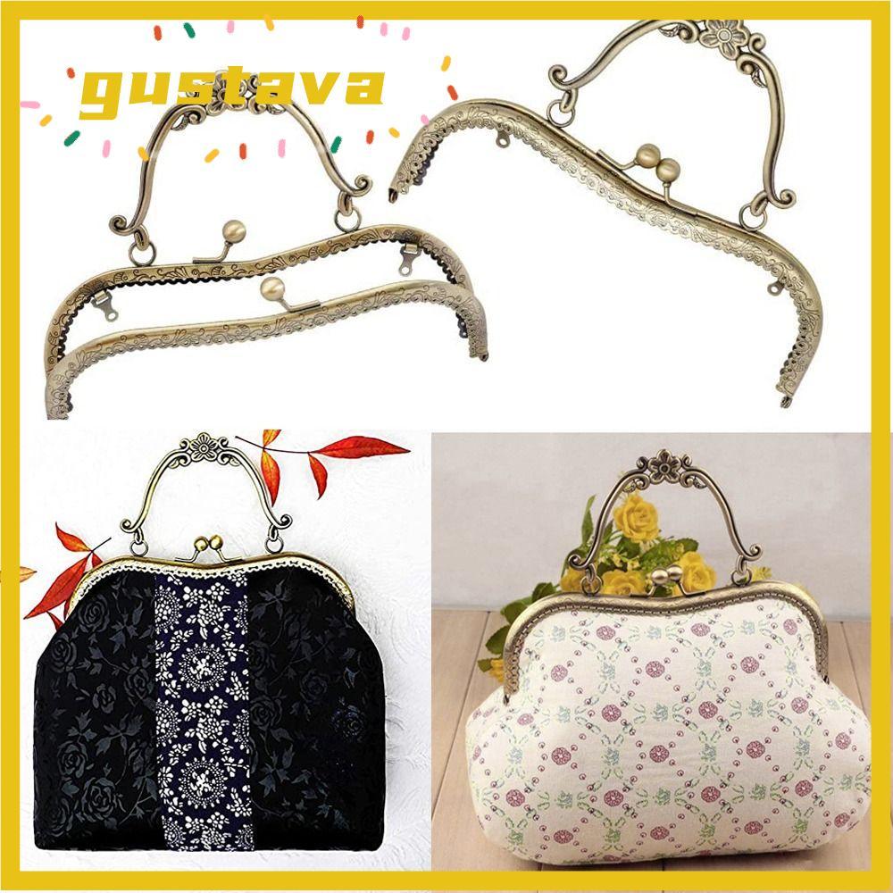 GUSTAVA Purse Frame Kiss Clasp Bag Hardware Bag Clasps Handle Bag Accessories DIY Craft Bag Making P