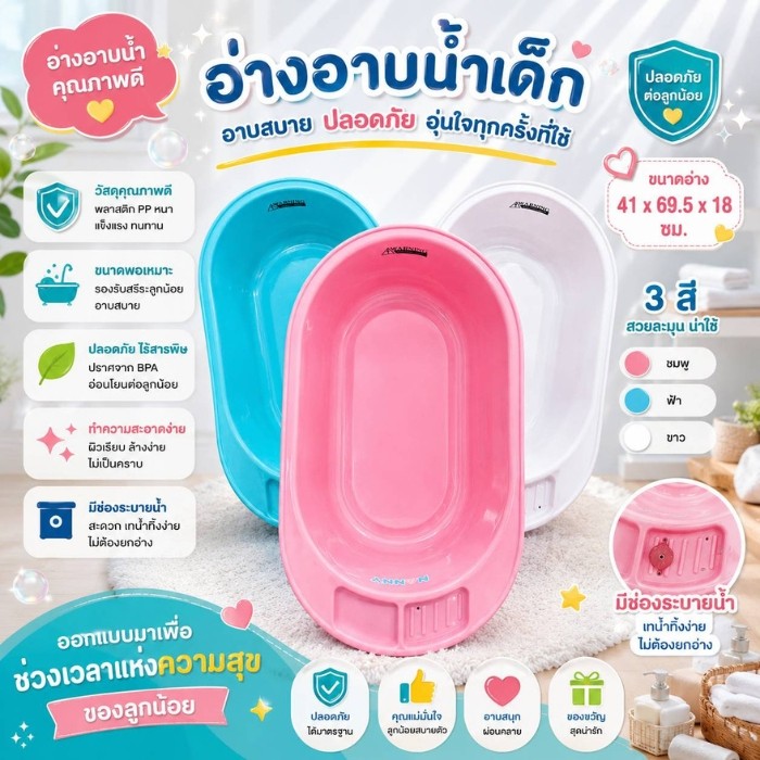 Nanny อ่างอาบน้ำ รุ่น Classic กะละมังอาบน้ำเด็ก