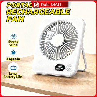 Dala MALL DF10 Portable Desk Fan | 2000mAh 15H Turbo Wind|Quiet Rechargeable forOffice Dorm