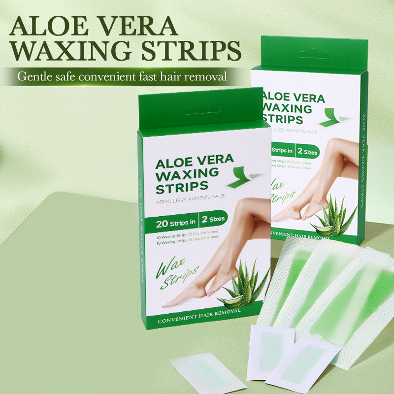 กระดาษ WAX DEPILATORY WAX STRIPS กําจัดขนภาษาอังกฤษทั้งหมด WJG