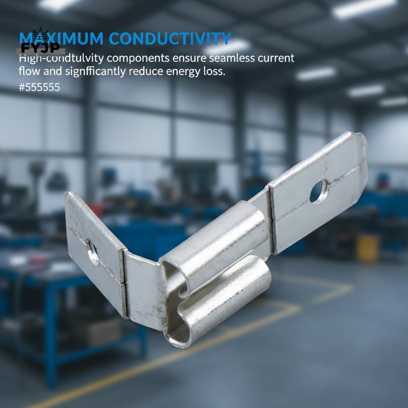 FYJP 6.3 มม.คู่ Piggyba Spade Connectors Anti False Contact Connectors สําหรับสายลําโพง DIY โครงการไ