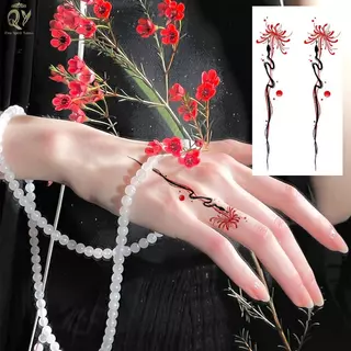 แทททูสติ๊กเกอร์ 30แผ่น สีสดใสสายโดปามีน กันน้ำ ติดทน ลอกออกง่าย รอยสักผู้หญิง