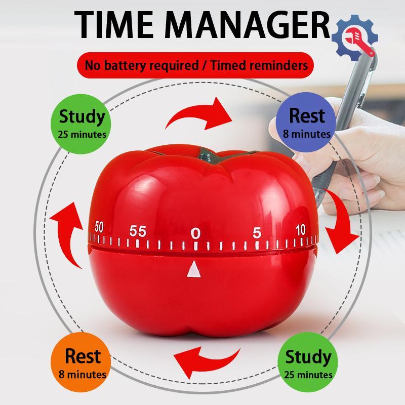 [GEX] Tomato Timer Electronic Kitchen Reminder Pomodoro Mechanical Counting Alarm Kitchen Cooking To