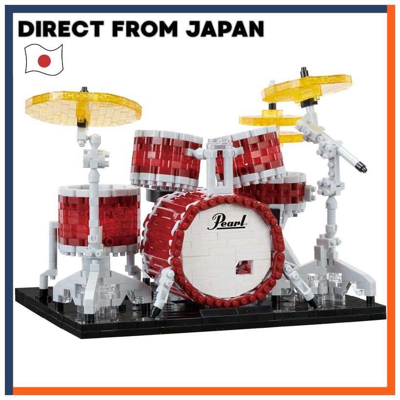 Kawada Nanoblock Pearl Drum Set Masters Model Interior Hobby NBM-056