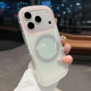 เคสแม่เหล็ก Dopamine ไล่โทนสีหรูหราสําหรับ iPhone 17 16 15 14 13 12 Pro Max ฝาครอบซิลิโคนกันกระแทกป้องกัน