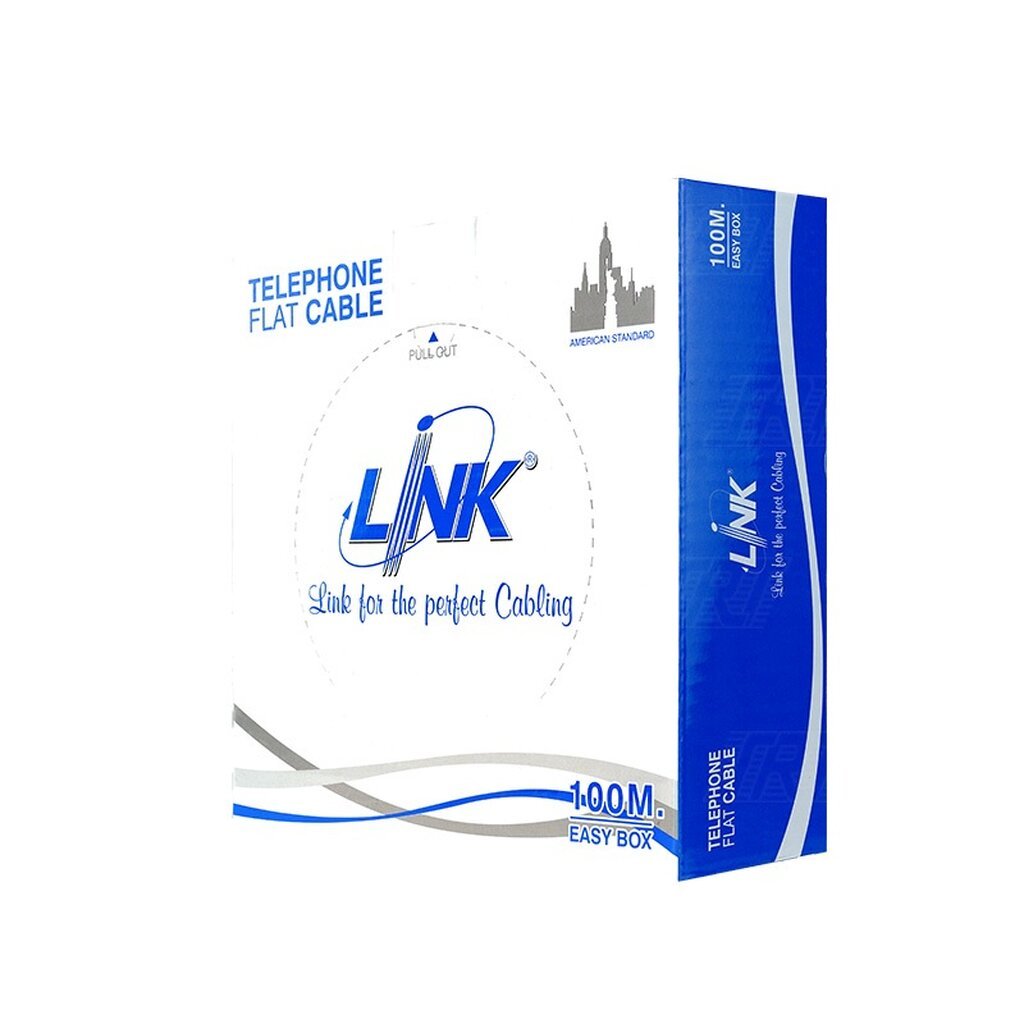 สายโทรศัพท์ 4C/0.4mm. 26AWG | UL-0054 | 04-05-0079 | Link | 100M.