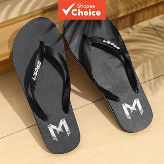 M Mens Cushioned Logo Flip Flops รองเท้าแตะฤดูร้อนแบบสปอร์ตสําหรับสไตล์สตรีท