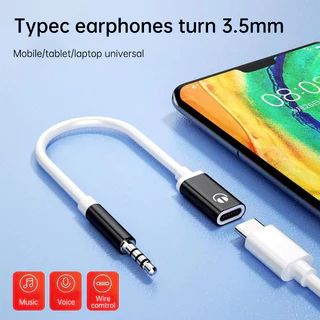 1 ชิ้น 3.5 มิลลิเมตรชายกับ Type-C หญิงหูฟัง Aux Cable Converter Type-C สำหรับแท็บเล็ตและแล็ปท็อป ตัวแปลงหูฟังแบบอนาล็อก