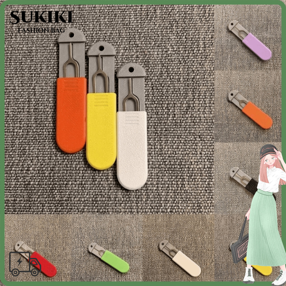 SUKIKI ซิมการ์ด Ejector Pin กล่องเก็บ, พร้อมพวงกุญแจ Eject Pin ซิมการ์ดเครื่องมือ Ejector, พกพาสะดวก