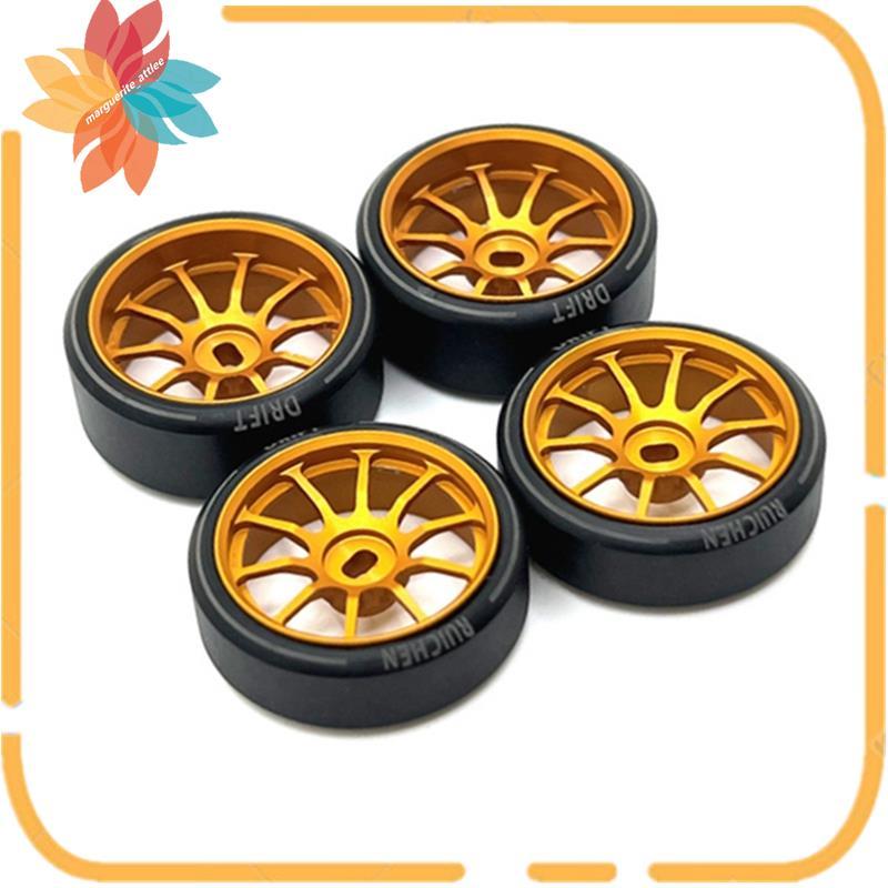4 ชิ้นพลาสติกแข็งดริฟท์ยาง ไทร์ ขอบล้อโลหะสําหรับ 284131 K969 K989 P929 Mini-Z 1/28 RC รถอะไหล่อัพเก