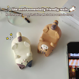 ร้านไทย พร้อมส่ง! ที่วางโทรศัพท์ลายแมว ของใช้และของตกแต่งโต๊ะทำงาน มีหลายแบบ