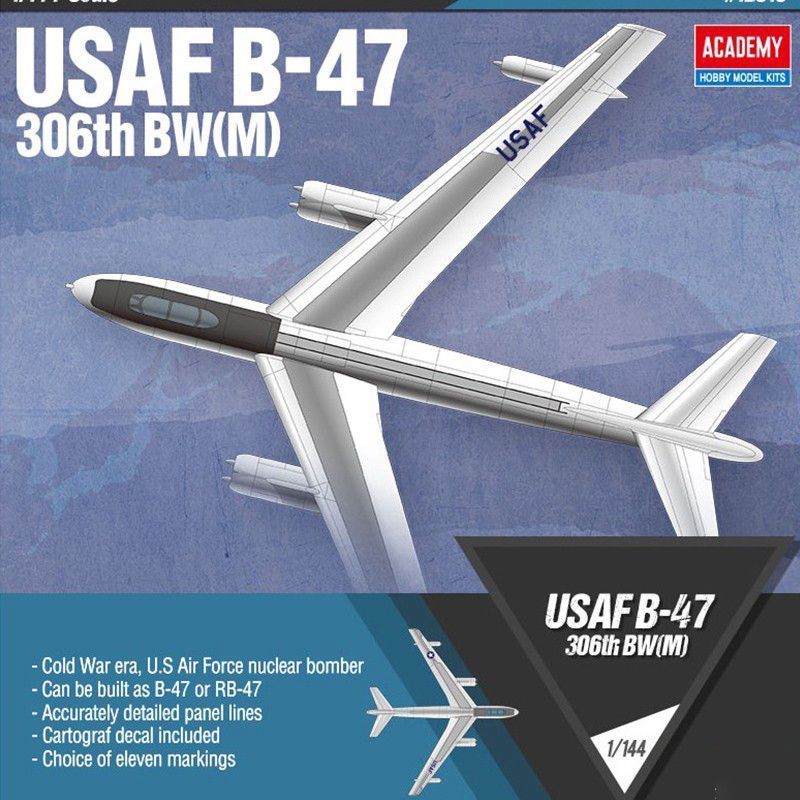 Edmei ประกอบรุ่น 1/144 American USAF B-47 Bomber 12618