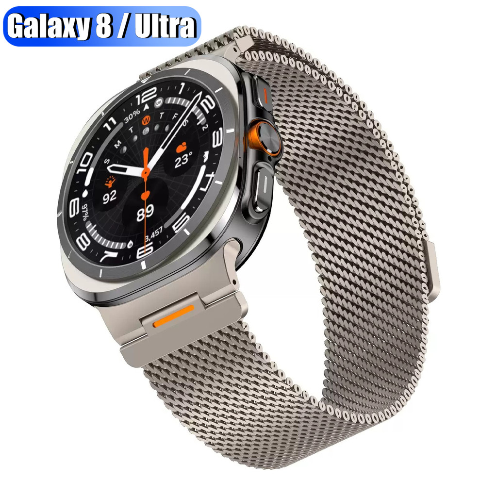 Magnetic Milanese Loop Strap สําหรับ Samsung Galaxy Watch 8Classic Watch 8 40 44 มม.สร้อยข้อมือสแตนเลส Ultra 47 มม.