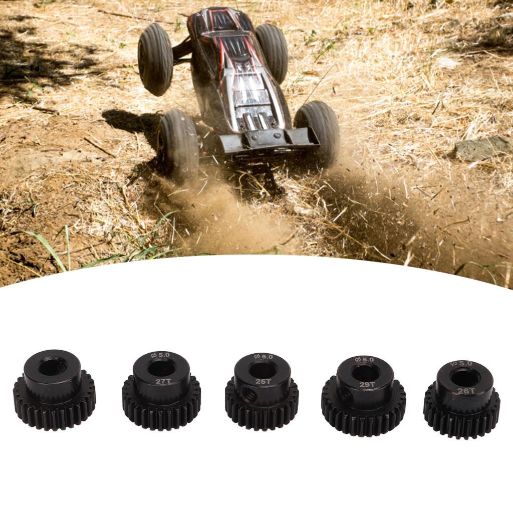 48DP มอเตอร์ Pinion เกียร์ 5.0 มม.ป้องกันสนิม 25T 26T 27T 28T 29T RC สําหรับ 110 รถ