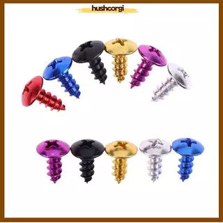 [hushcorgi] 30 ชิ้น/Pa M5*12 มม.อลูมิเนียมอัลลอยด์รถจักรยานยนต์ Cross Head Self Tapping Bolts สกรู Nut หัวกลมเส้นผ่านศูนย์กลางใหม่สต็อก