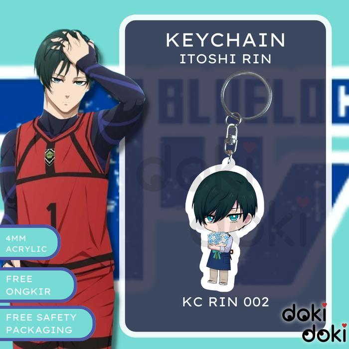 DOKIDOKI GANTUNGAN KUNCI KEYCHAIN ANIME ITOSHI RIN BLUE LOCK - KC RIN 002