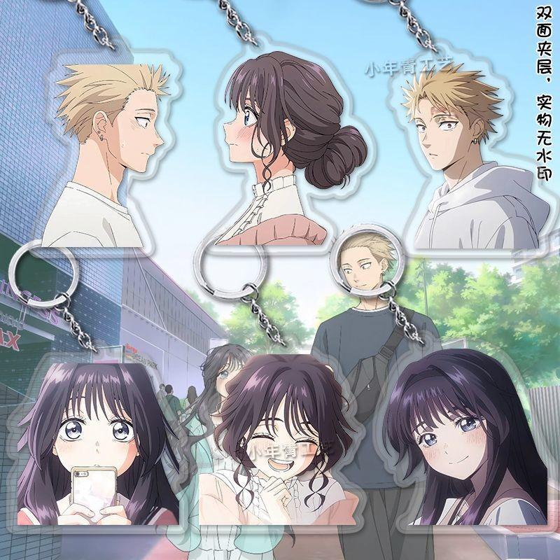 Kaori Tatsu Hana Wa Rin ถึง Saku อะนิเมะพวงกุญแจ Tsumugi Rintaro อะคริลิคพวงกุญแจ Waguri Kaoruko Key แหวนกระเป๋า Charm