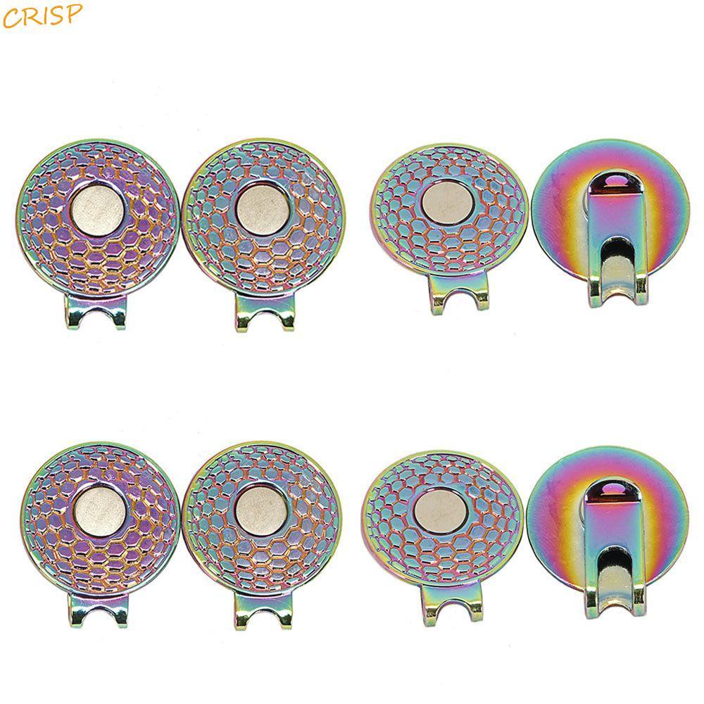 CRISP Golf Ball Marker Metal Golf Marker Ball MARKER Holder Golf Training Aids Gift 20/25mm Golf Cap