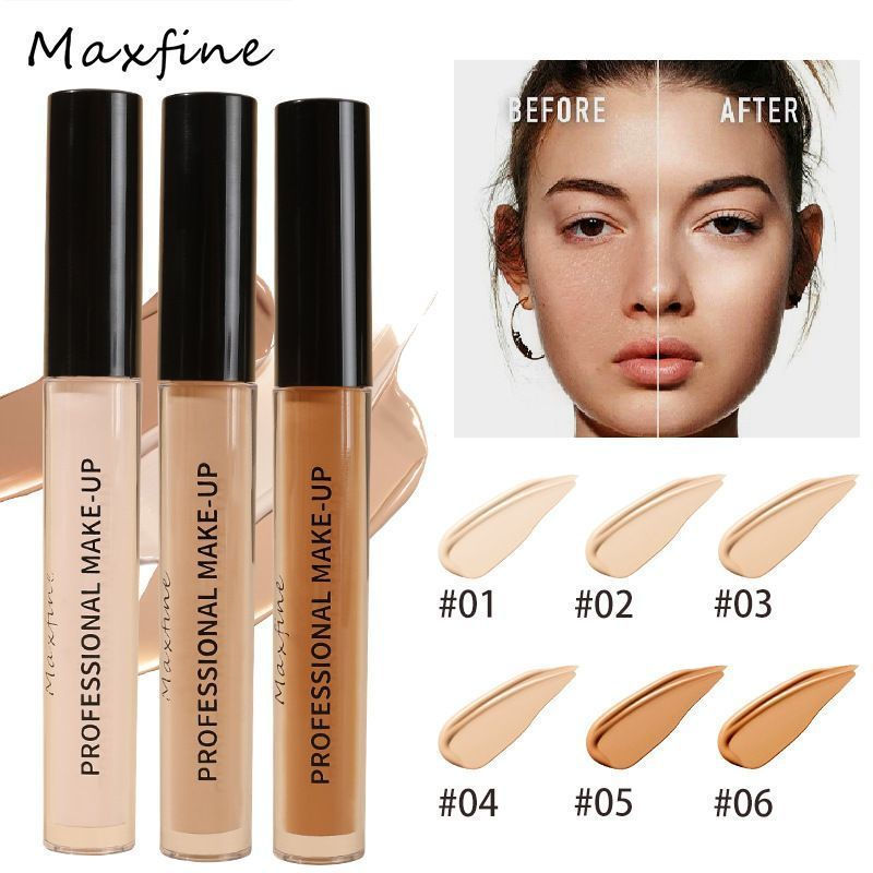 [ขายดี] MAXFINE Liquid Foundation คอนซีลเลอร์คอนซีลเลอร์ติดทนนาน Non-Take-off แต่งหน้าควบคุมน้ํามันก