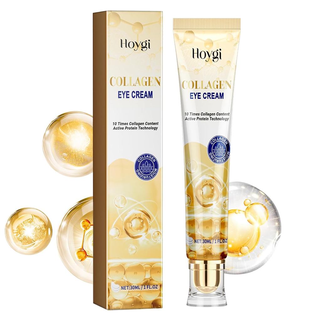 HOYGIEyeCream,CollagenUnderEyeCreamwithHyaluronicacidforDarks,PuffyEyes&Wrinkles,AntiAgingEyeCream,1