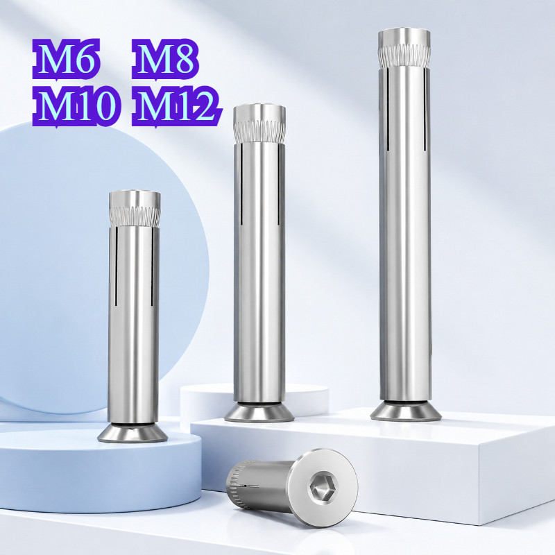พุกสแตนเลส 304 หัวจมหกเหลี่ยมใน สลักเกลียวขยาย M6 M8 M10 M12【WY1】