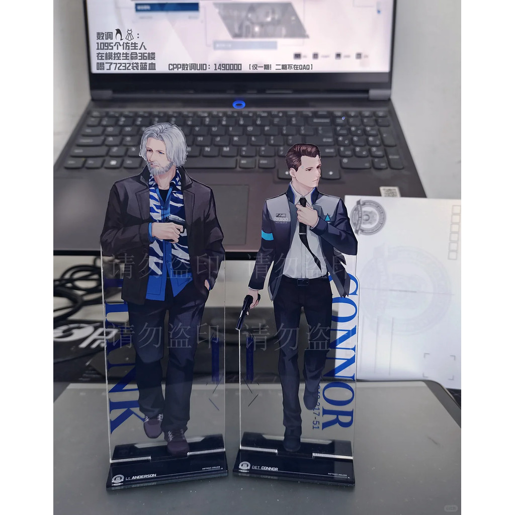 Connor ขาตั้งอะคริลิค Detroit กลายเป็นรูปมนุษย์แสดงอะนิเมะพวงกุญแจคอลเลกชันตกแต่งโต๊ะเครื่องประดับ Accesorios Kara