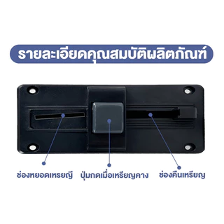 เครื่องรับเหรียญตู้น้ำ สล้อตหยอดเหรียญ สล้อตหยอดเหรียญ รุ่น 626 รับได้ทุกเหรียญ multi coin selector
