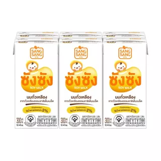 [สินค้าส่งด่วน] ซัง ซัง นมถั่วเหลือง UHT 300มล แพ็ค 6 SANG SANG UHT SOYMILK 300ML PACK 6