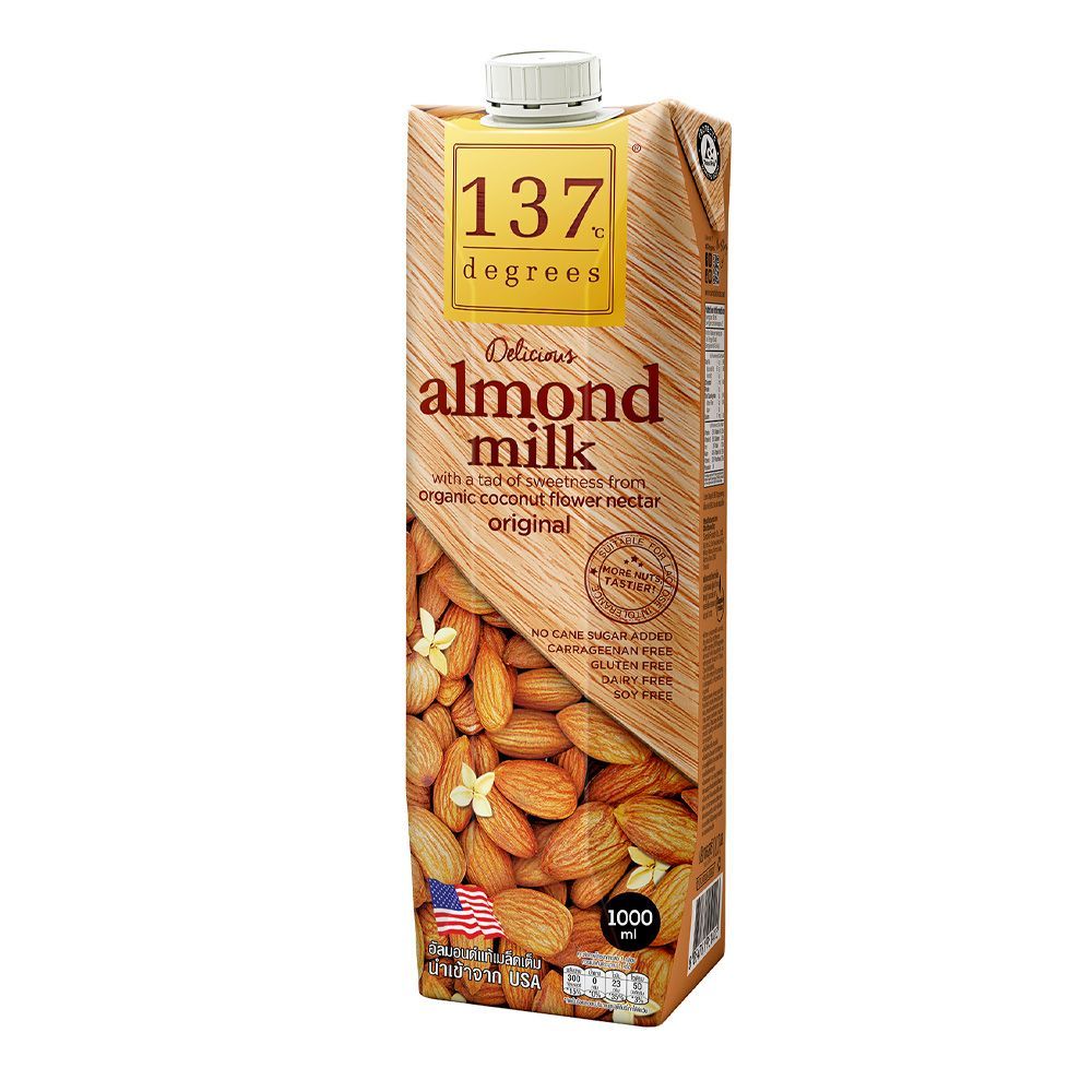 [สินค้าส่งด่วน] 137 ดีกรี นมอัลมอนด์สูตรดั้งเดิม 1 ลิตร 137 DEGREES ALMOND MILK ORIGINAL 1 L.