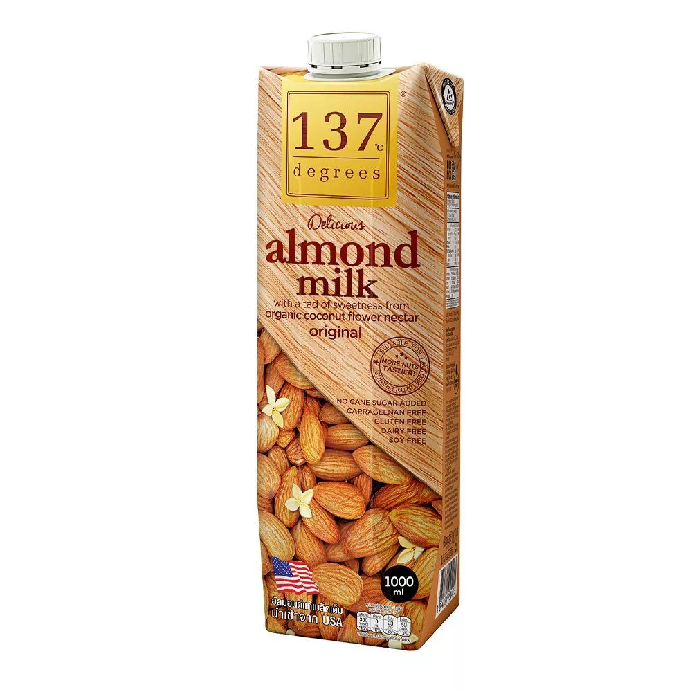 [สินค้าส่งด่วน] 137 ดีกรี นมอัลมอนด์สูตรดั้งเดิม 1 ลิตร 137 DEGREES ALMOND MILK ORIGINAL 1 L.