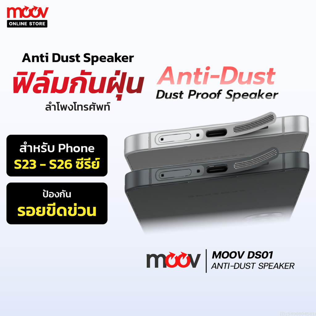 [ส่งด่วน] Moov DS01 ฟิล์ม กันฝุ่นลำโพง สำหรับ Samsung S26 Ultra S25 Plus S24 S23 สติ๊กเกอร์ กันฝุ่น