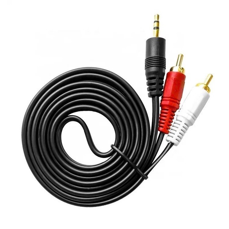 2in1 AV Aux Cable ลําโพง สายสัญญาณเสียง 2in1 Aux Connection 3in 3 Aux Cable