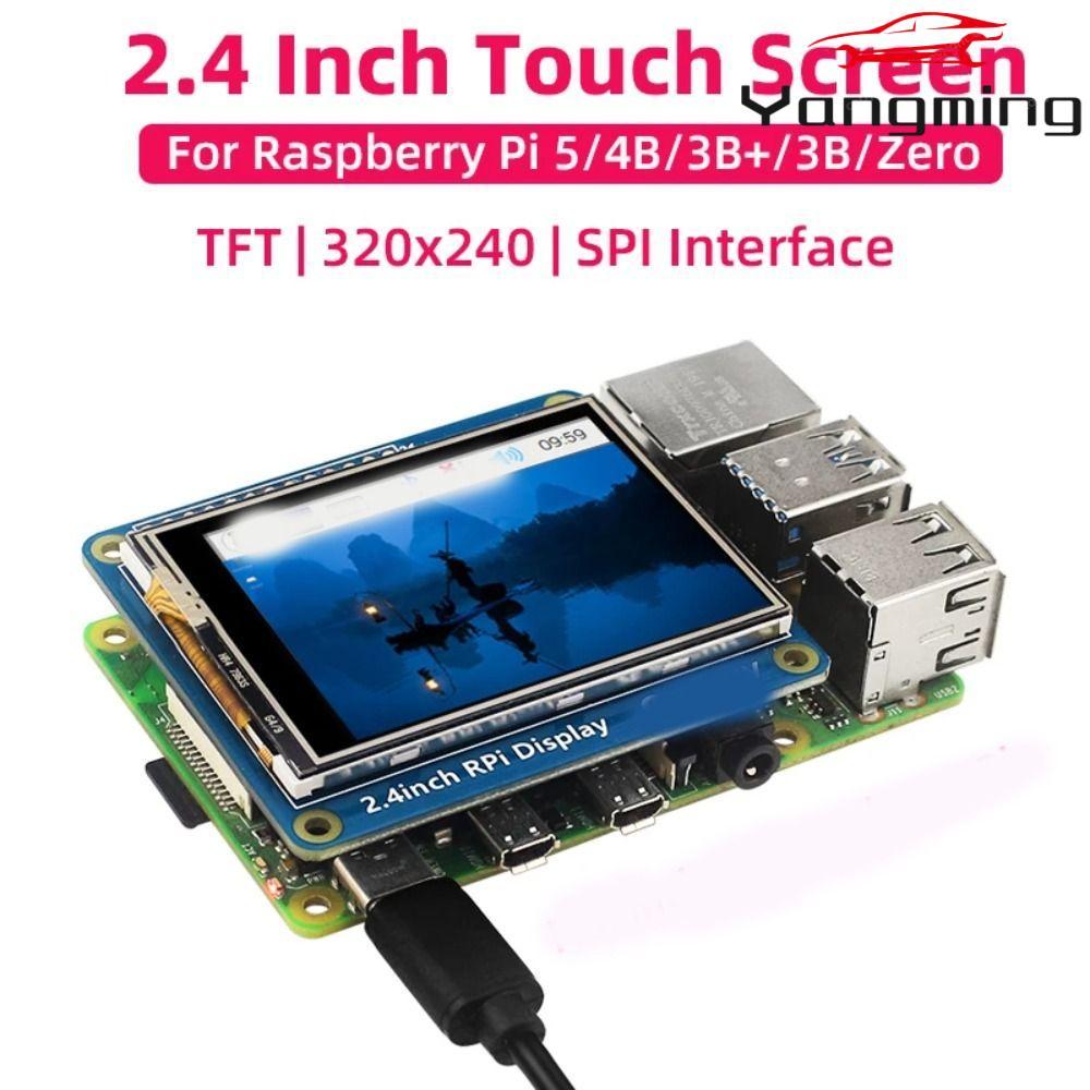 YANGMING หน้าจอสัมผัส, แผง IPS 320x240 ความละเอียด TFT, แบบพกพามุมมองกว้าง 2.4 นิ้วจอแสดงผลอินเทอร์เฟซ SPI สําหรับ Raspberry Pi ระบบฝังตัว