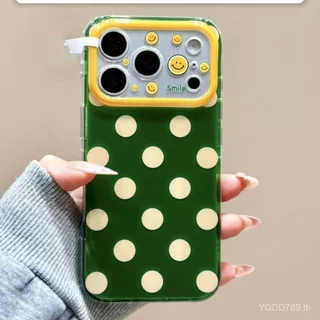 เคสโทรศัพท์ เหมาะสําหรับ iPhone 11 12 13 14 15 16 17 Pro max Polka Dot Smiley Face Shock-proof Shock-proof เคสป้องกันรวมทุกอย่างกรณี 11HF
