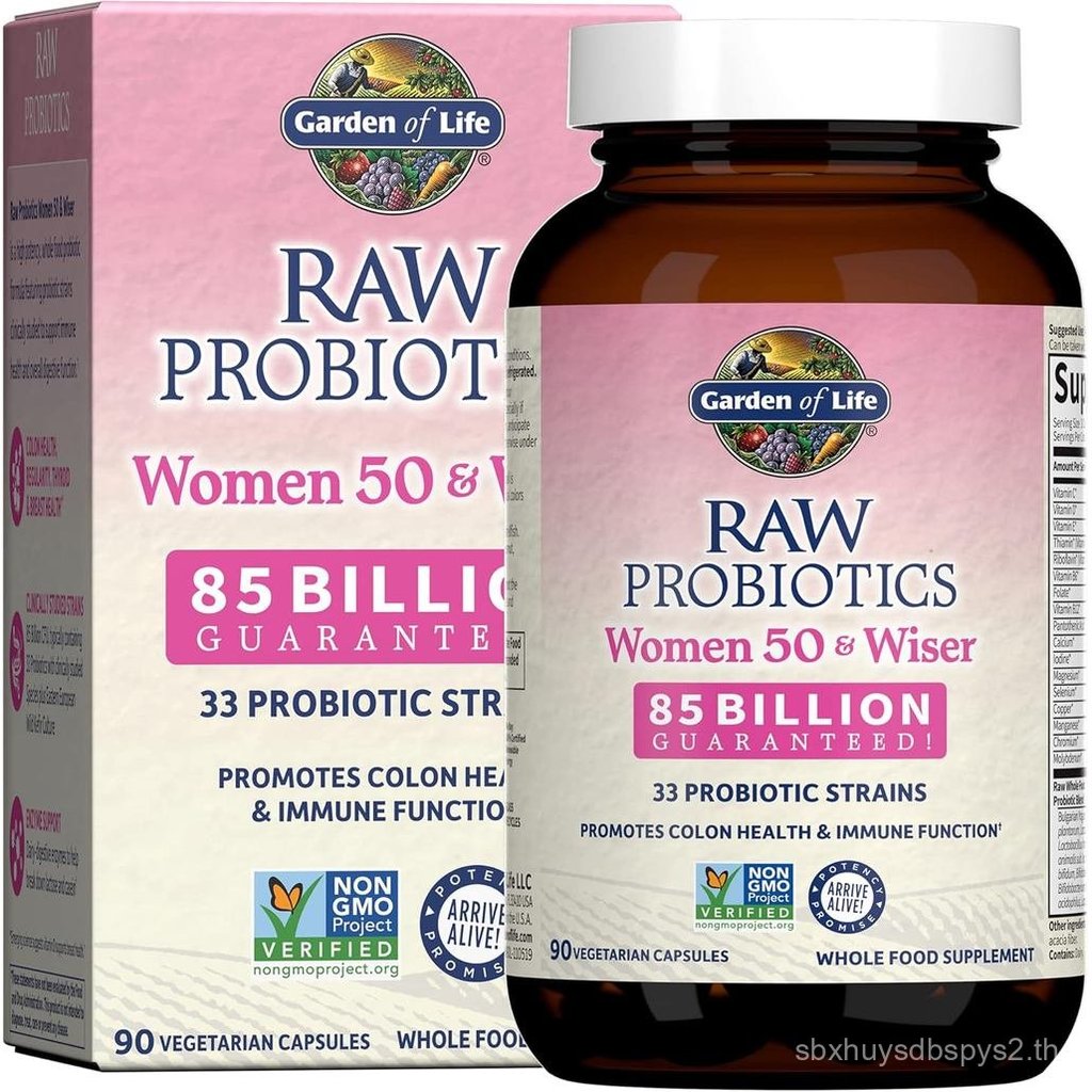 Garden of Life Raw Probiotics Women 50 & Wiser - 85 Billion Live Cultures - อาหารเสริมโปรไบโอติกพร้อ