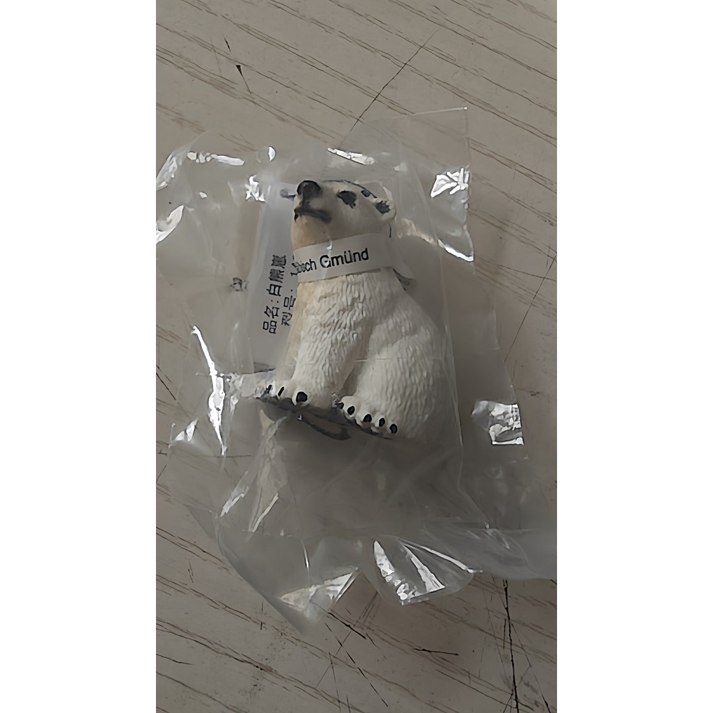 Schleich Polar Animal Model Toy 14660 Little Polar Bear White Bear Cub ใหม่เอี่ยมแท้