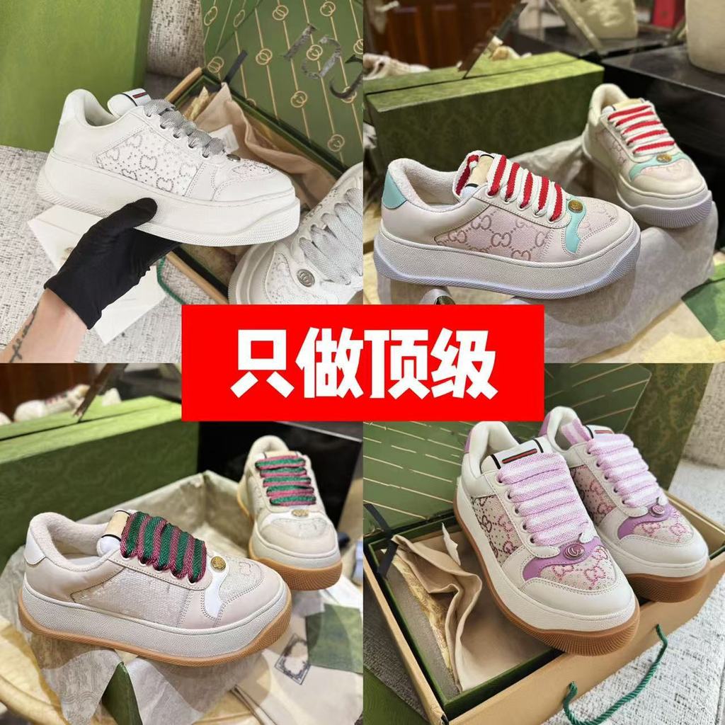 1:1！Original Label ผู้หญิง 25 สไตล์ใหม่รองเท้าขนมปังความสูงรองเท้าผ้าใบ g บ้านร้อนเจาะอ้วน Ding รองเ