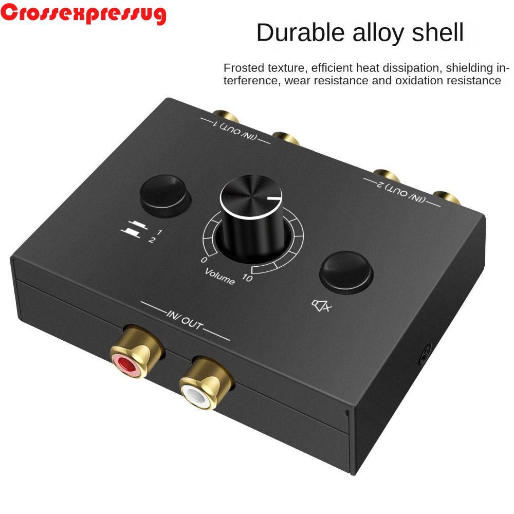 VORTEX Audio Switcher, Splitter 3.5mm Jack Audio Splitter, 2 In 1 Out Stereo Digital Portable Audio 