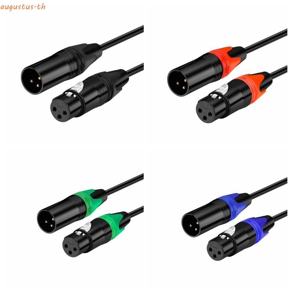 AUGUSTUS Amplifiers Extension Cable, HIFI 3 Pin XLR Audio Cable, Stereo Balanced Cable หลายขนาดทนทาน